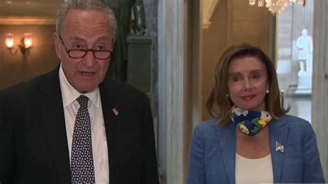 Chuck Schumer Nancy Pelosi Discuss Emergency Negotiations On Covid