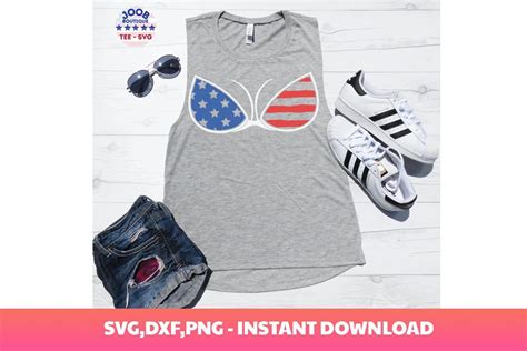 Us Flag Boobs Svg Womens Bikini Flag Svg Boobs Bra Us Etsy