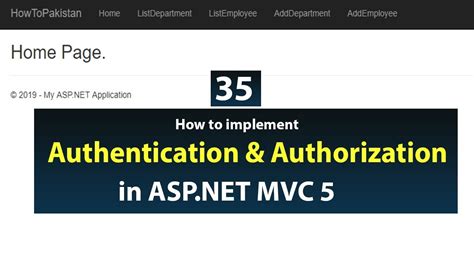 How To Implement Authentication And Authorization In Asp Net Mvc