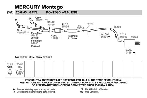 Ford Taurus Exhaust System Diagram