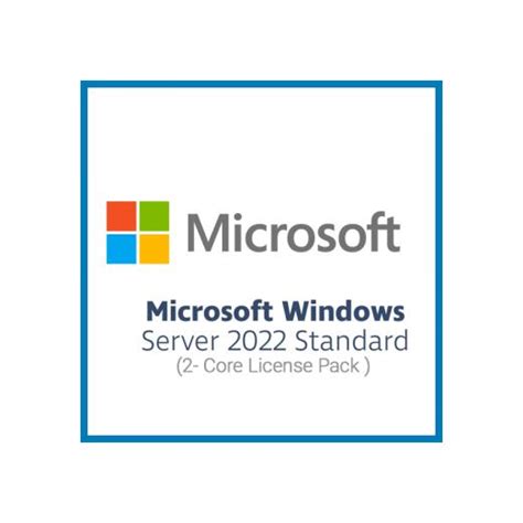 Microsoft Windows Sql Server 2022 Standard Core 2 Core License Pack