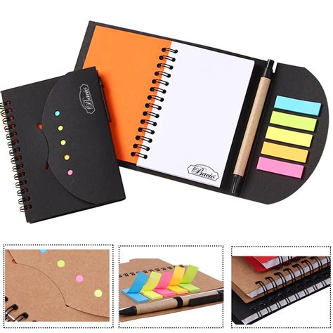 Kraft Paper Spiral Journal With Pen Stationery Office