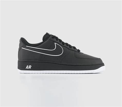 Nike Air Force 1 07 Trainers Black White Black Mens Trainers