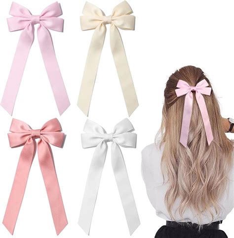 Amazon White Lace Hair Bow Clips For Women Cute Tulle Bow