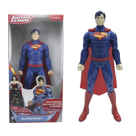 Boneco Superman Cm Articulado Som Candide Shopee Brasil