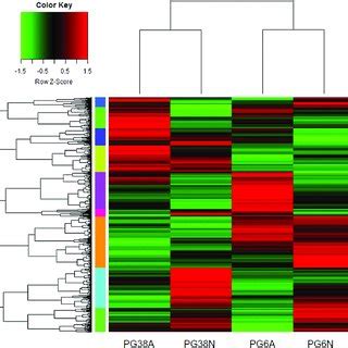 Overview of gene expression. Gene expression levels were displayed from ...