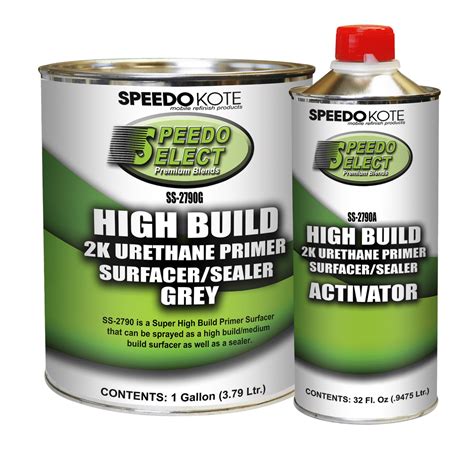 Super Fill High Build 2k Urethane Primer Gray Gallon Kit Ss 2790gss