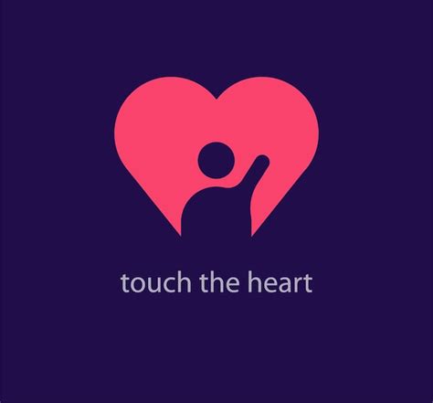 Premium Vector A Human Hand Remains In The Heart Logo Design Unique Color Transitions Heart