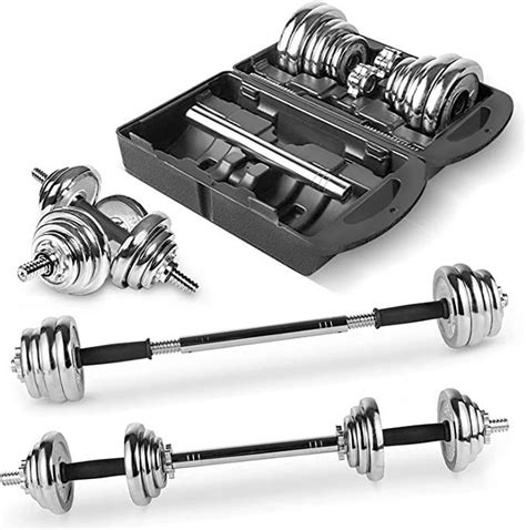 In Adjustable Dumbbell Set Transforms Into An Adjustable Barbell