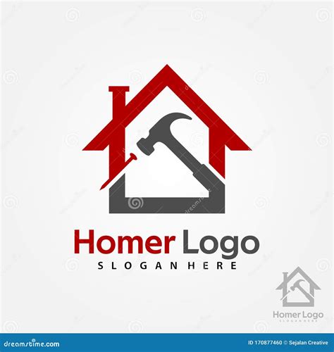 Home Construction Logo Design Template Stock Vector Illustration Of