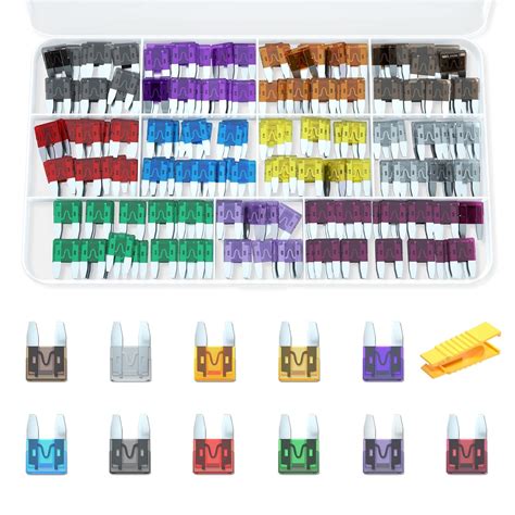 Mini Fuses Assortment Kit 220 Pcs Blade Type Car Fuses Size 2a 3a 5a 7 5a 10a 15a 20a 25a 30a