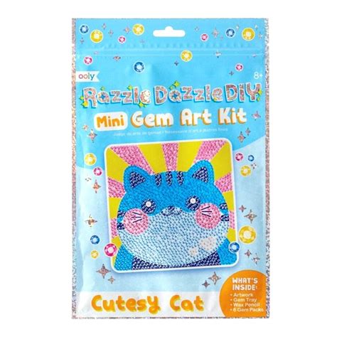 Ooly Razzle Dazzle Mini DIY Gem Art Kit - Cutesy Cat - Bobangles