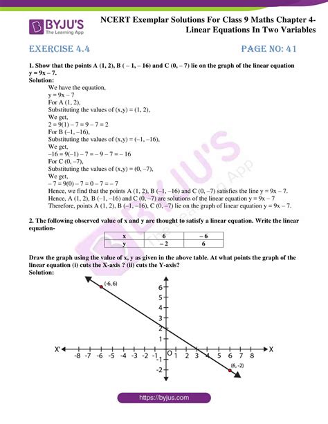 Ncert Exemplar Class Maths Chapter Solutions Linear Equations In