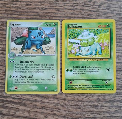 Bulbusaur Ivysaur Base Set Vintage Pokemon Pok Mon Cards Hobbies