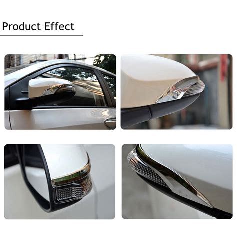 Chrome Car Side Door Rearview Mirror Cover Trim Mirrors Strips For