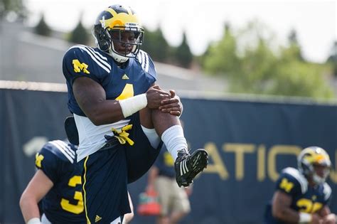 Images From Michigan Football Fall Camp Practice At Al Glick Field House