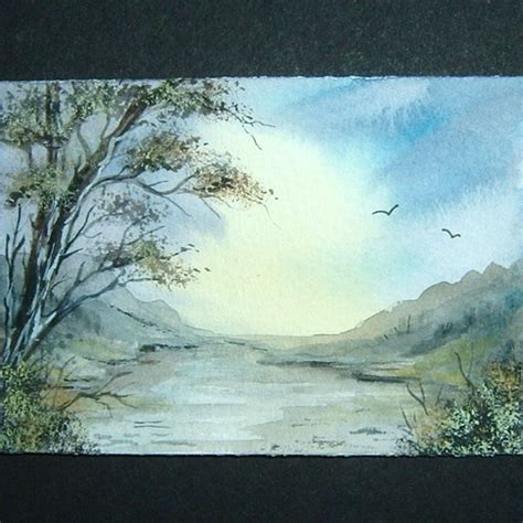 Landscape Art Painting Original Watercolour Ace Folksy