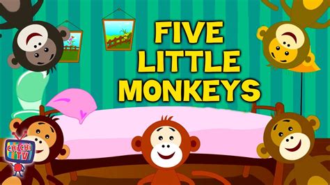 Five Little Monkeys Jumping On The Bed | Children Nursery Rhyme Songs ...