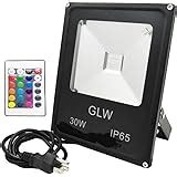 Glw Led Rgb Flood Light W Outdoor Color Changing Lights With Remote