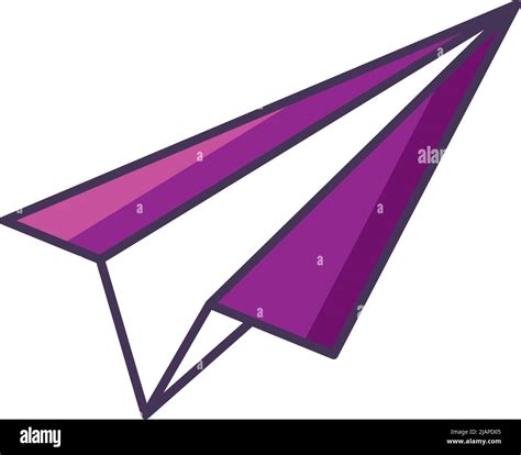 Flat Purple Paper Plane Stock Vector Image And Art Alamy