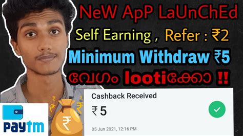 5 Minimum Redeem New Paytm Cash Earning App Latest Money Making Apps