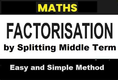 Factorisation Class Rs Aggarwal Exe D Goyal Brothers Icse Maths