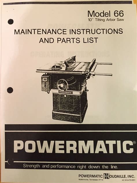 Powermatic Model 66 Tablesaw 10 Inch Ebay