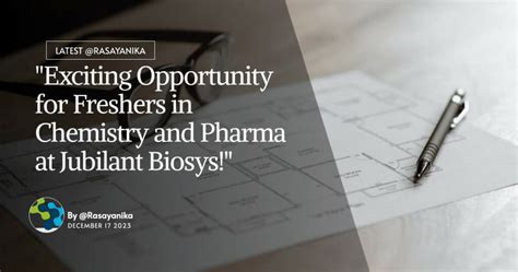 Freshers Trainee Research Job At Jubilant Biosys Chem Apply