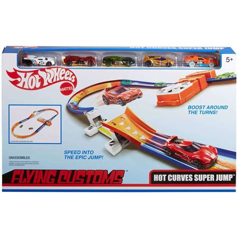 Hot Wheels Flying Customs Hot Curves Super Jump Track Set Mattel Toys ToyWiz