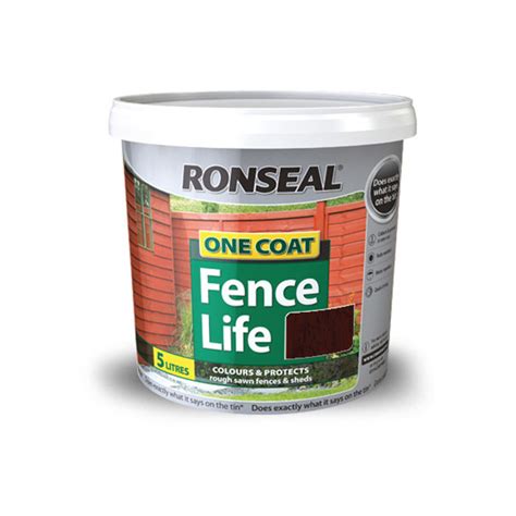 Ronseal One Coat Fencelife 5l Dark Oak 38288