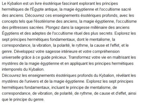 Le Kybalion Etude Sur La Philosophie Herm Tique De L Ancienne Egypte