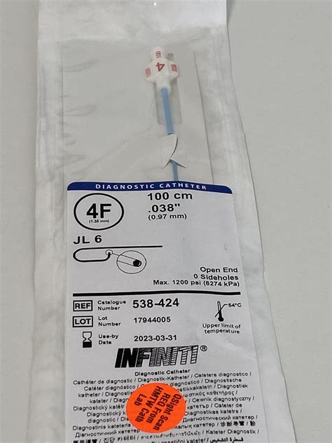 New Cordis Infiniti Diagnostic Catheter Exp M