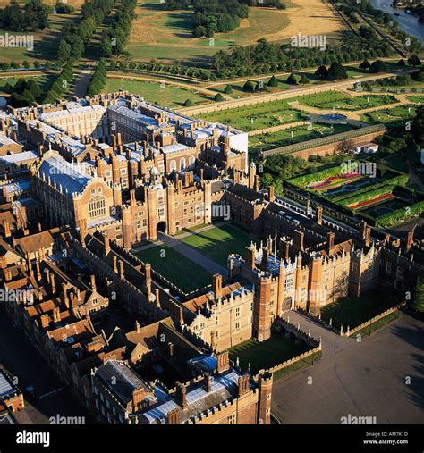 Hampton Court Palace Built By Cardinal Wolsey London Uk Aerial View