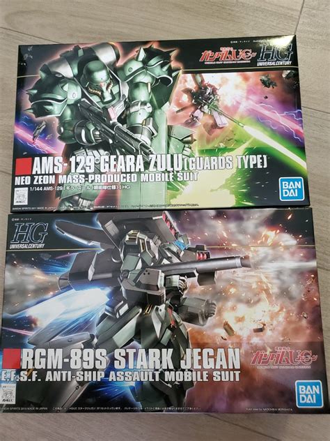 HGUC RGM 89S STARK JEGAN and AMS 129 GEARA ZULU Guard Type積根隊長 祖魯 獨角獸高達