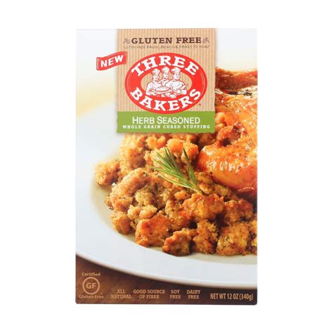 Amazon Three Bakers Herb Seasoned Whole Grain Cubed Stuffing