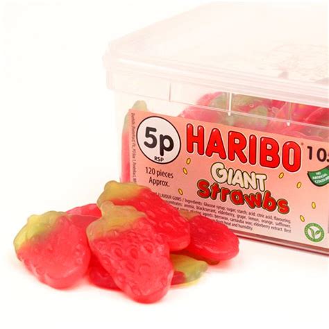 Haribo Giant Strawbs Tub