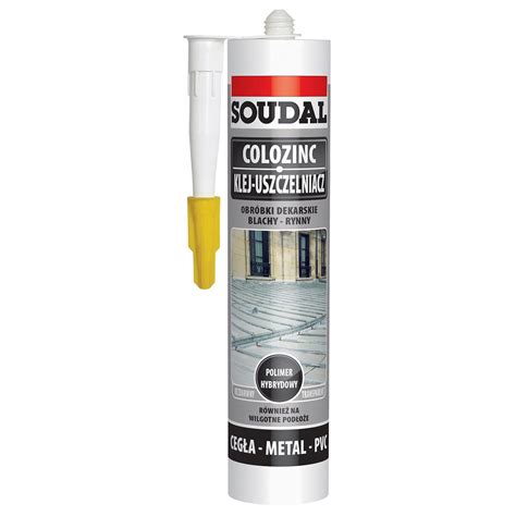 Soudal Colozinc Bezbarwny Klej Uszczelniacz Dekarski 290ml