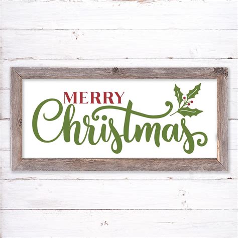 Merry Christmas Svg, Christmas Sign, SVG for Signs, Cut Files, Farmhouse Wall Decoration ...