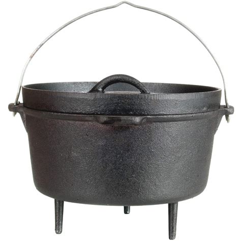 Cajun Classic 12 Quart Seasoned Cast Iron Camp Pot With Legs Gl10462s Bbqguys