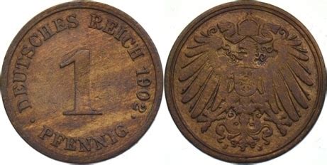 Kaiserreich 1 Pfennig 1902 J Fast Ss RRR MA Shops