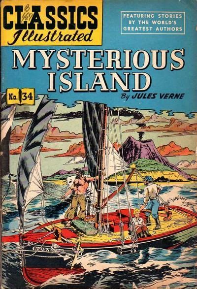 A Book Cover For The Classic Illustrated Mysterious Island