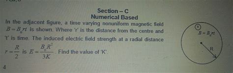 Section C In The Adjacent Figure A Time Varying Nonuniform Magnetic Field Numerical Based Bb