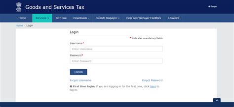 Gst Gov In Dashboard Login Gst Portal India Login