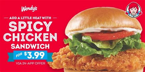 Wendy S Launches 3 99 Spicy Chicken Sandwich In App Deal The Fast