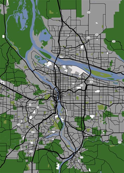 Mapa Portland Map ǀ Wiele plakatów z mapami świata i miast ǀ Posters pl