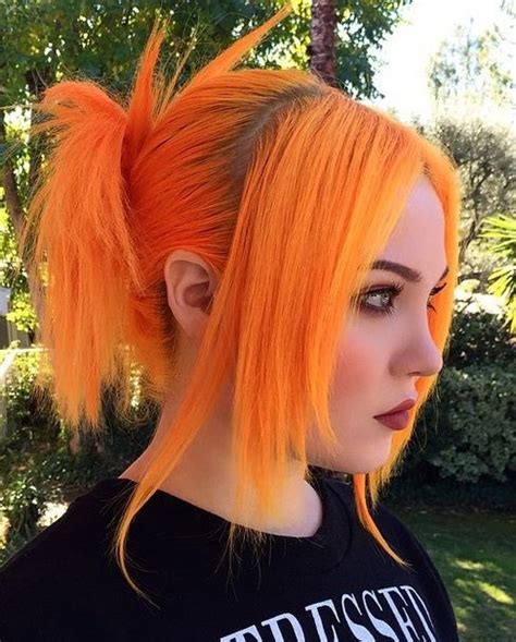 Colorful Hair Photo Hair Color Orange Hair Styles Neon Hair