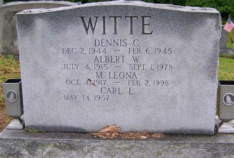 Albert W Witte Find A Grave Memorial