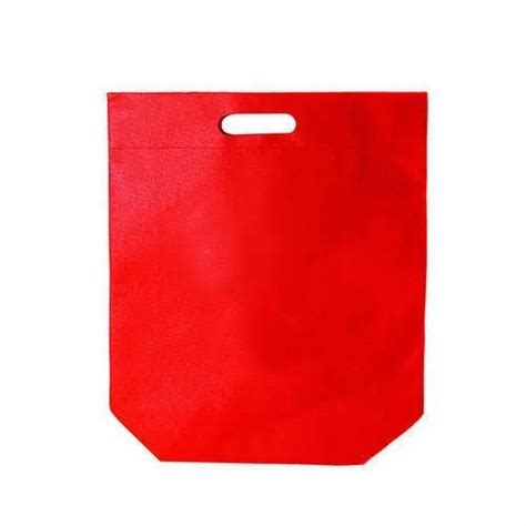 Plain Red D Cut Non Woven Bags At Rs 135 Kg Non Woven D Cut Bag In