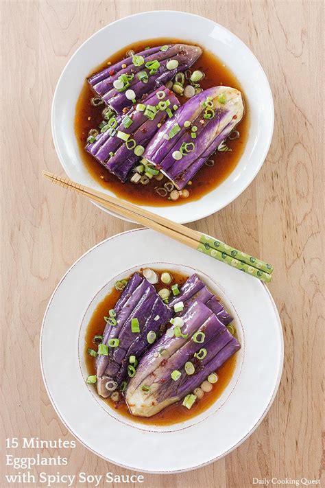 15 Minutes Eggplant With Spicy Soy Sauce Daily Cooking Quest