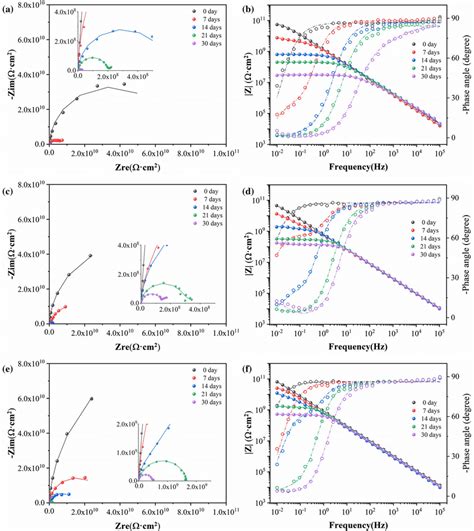 Nyquist Diagrams And Bode Plots Of A B Epoxy Coating C D Go Epoxy